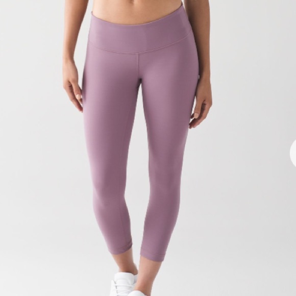 lululemon athletica Pants - NEW Lulu dusty mauve Wunder Under crop Luxtreme 6
